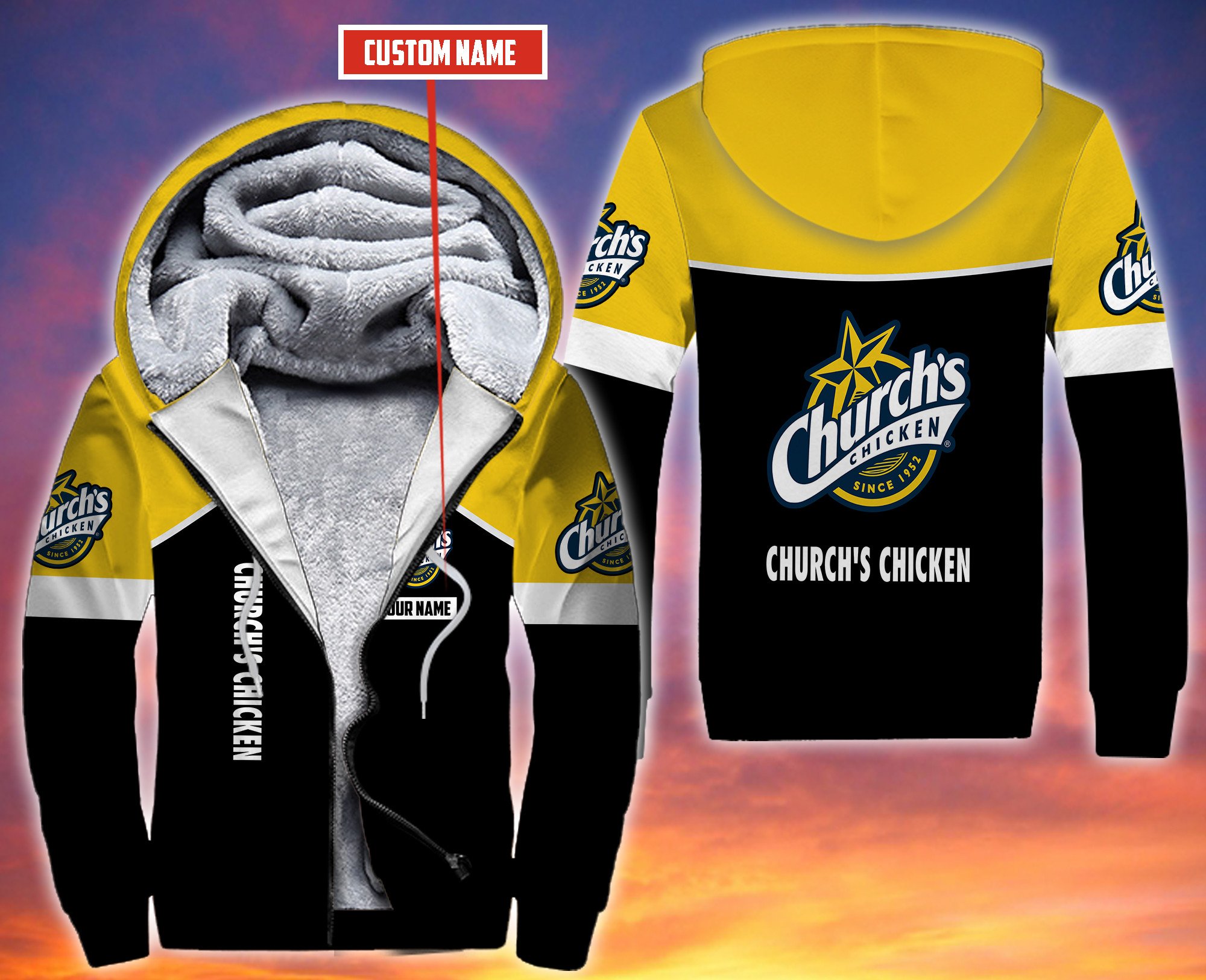 Church’S Chicken Personalized Fleece 3D Hoodie Church’S Chicken Personalized Fleece 3D Hoodie