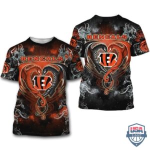 Cincinnati Bengals Dragon Nfl 3D Hoodie T-Shirt