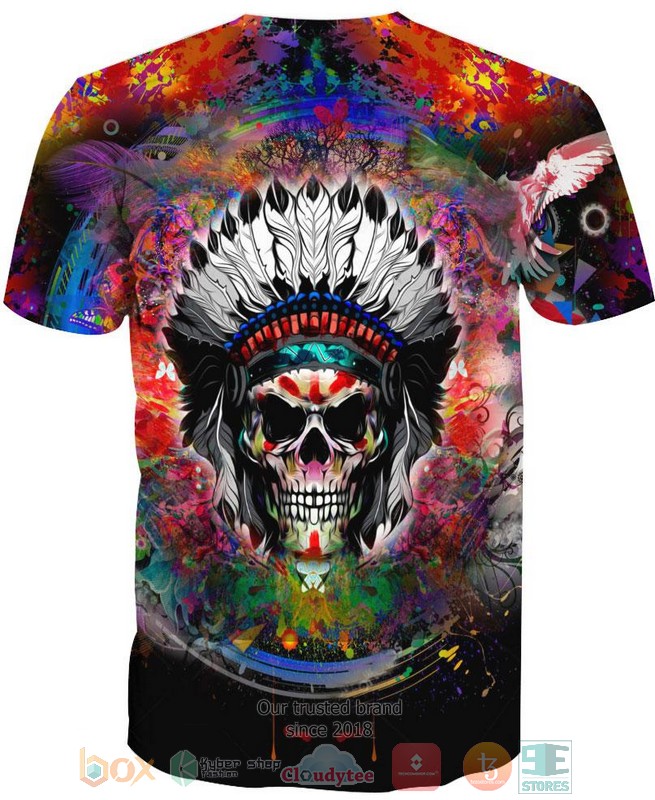 Color Native Skull 3D Shirt Color Native Skull 3D Shirt