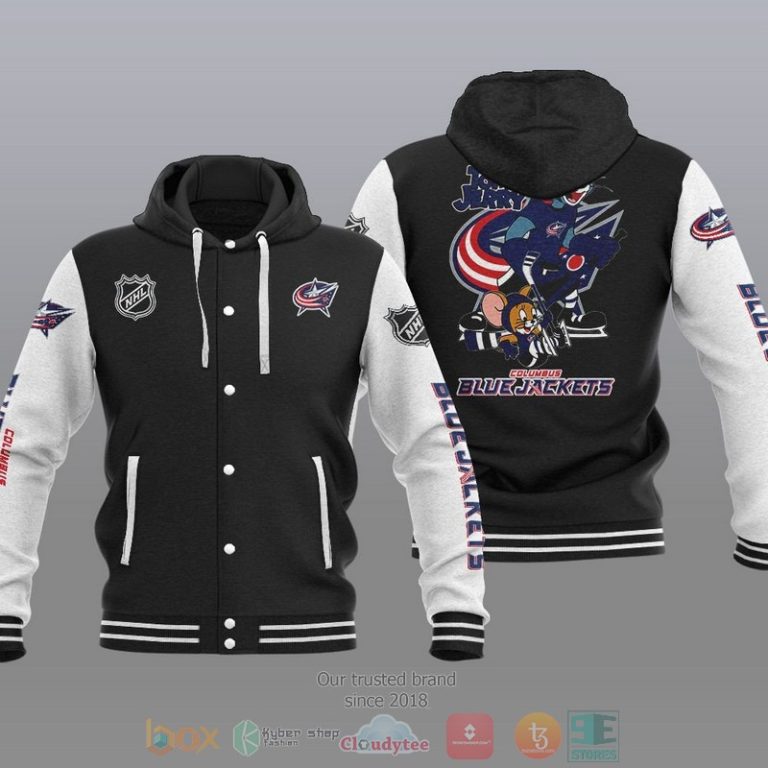 Columbus-Blues-Nhl-Tom-And-Jerry-Baseball-Hoodie-Jacket-1