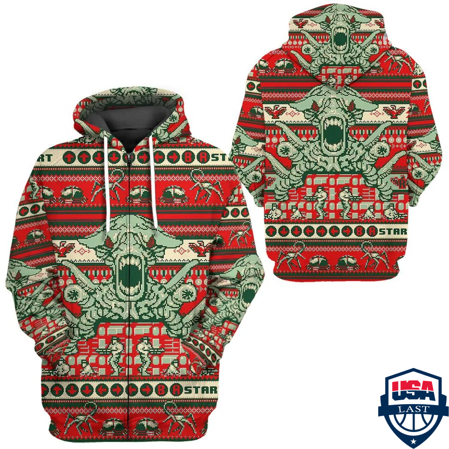 Contra Ugly Pattern 3D Hoodie Apparel Contra Ugly Pattern 3D Hoodie Apparel