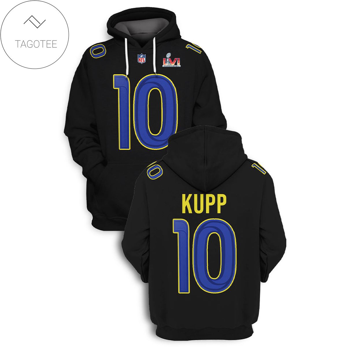 Cooper Douglas Kupp No 10 Los Angeles Rams Hoodie Cooper Douglas Kupp No 10 Los Angeles Rams Hoodie