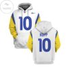 Cooper Douglas Kupp No 10 Los Angeles Rams White Hoodie