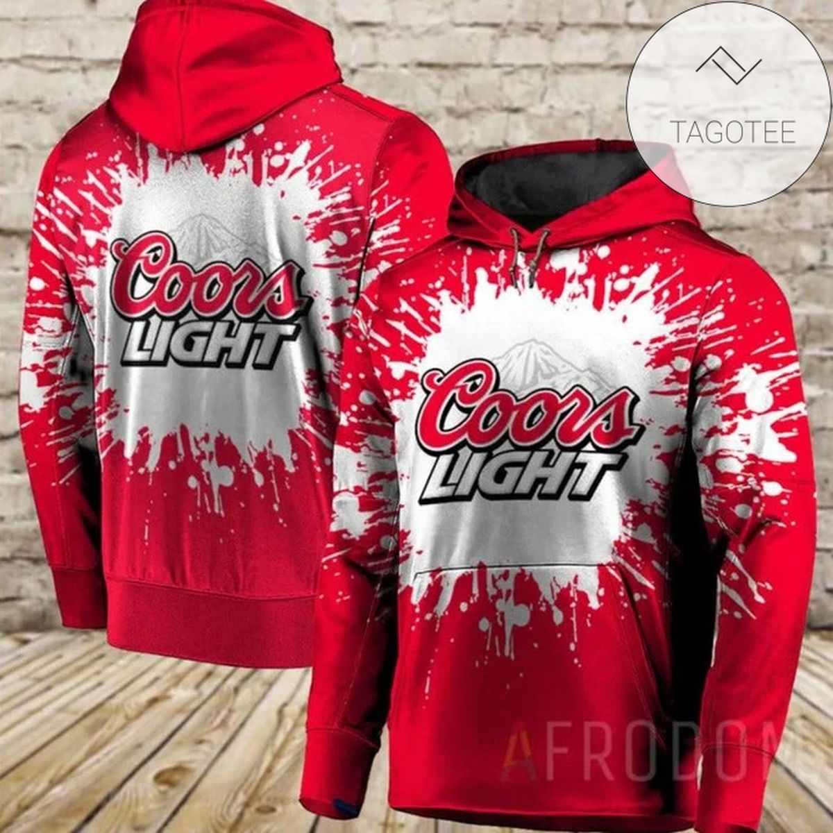 Coors Light Red All Over Print Hoodie Coors Light Red All Over Print Hoodie