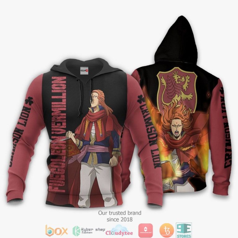 Crimson-Lion-Fuegoleon-Vermillion-Black-Clover-Anime-3D-Hoodie-Bomber-Jacket-3