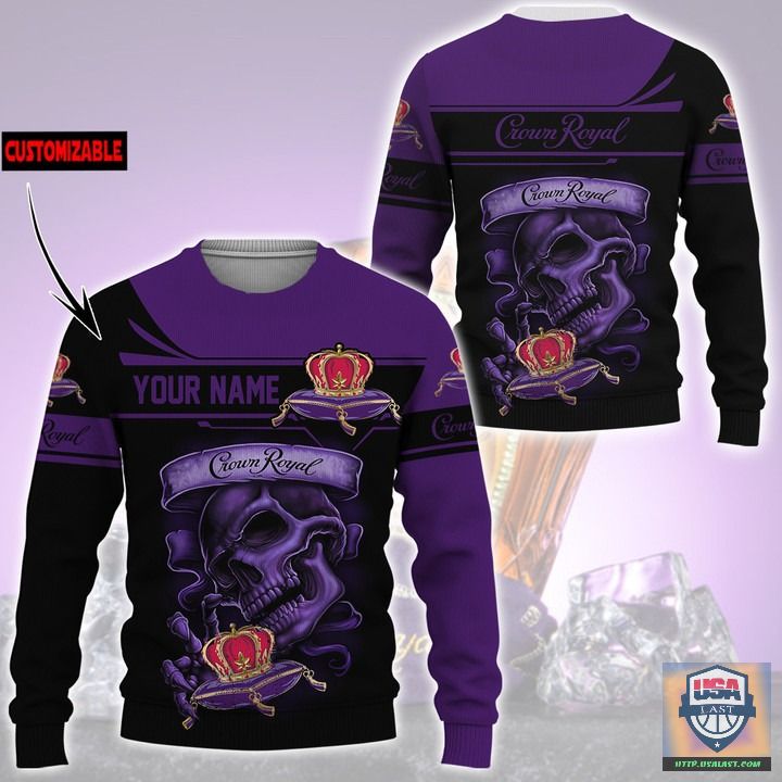 Crown Royal Skull Custom Name 3D All Over Print Hoodie T-Shirt Crown Royal Skull Custom Name 3D All Over Print Hoodie T-Shirt