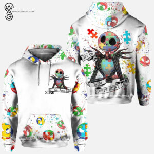 Custom Autism Awareness Jack Skellington It’S Ok To Be Different Hoodie And Leggings