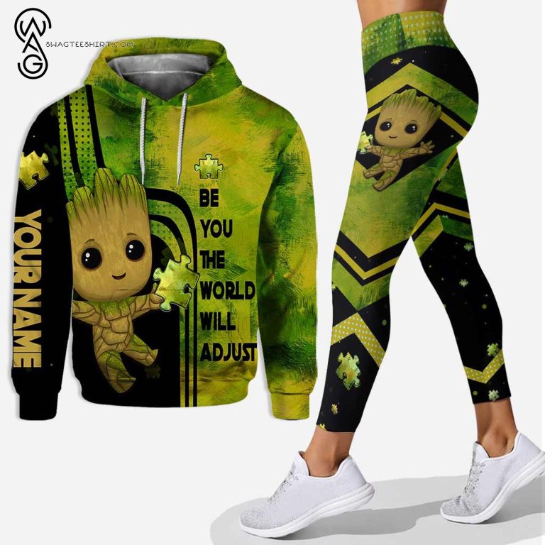 Custom-Groot-Be-You-The-World-Will-Adjust-Autism-Awareness-Hoodie-And-Leggings-1