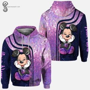 Custom Magical World Mickey Mouse Glitter Hoodie And Leggings