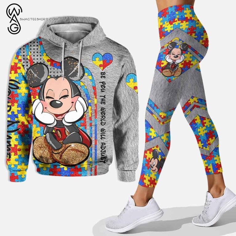 Custom-Mickey-Be-You-The-World-Will-Adjust-Autism-Awareness-Hoodie-And-Leggings-1