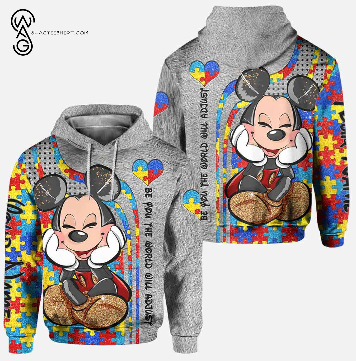 Custom-Mickey-Be-You-The-World-Will-Adjust-Autism-Awareness-Hoodie-And-Leggings-2