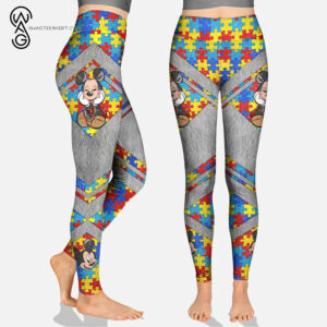 Custom Mickey Be You The World Will Adjust Autism Awareness Hoodie And Leggings