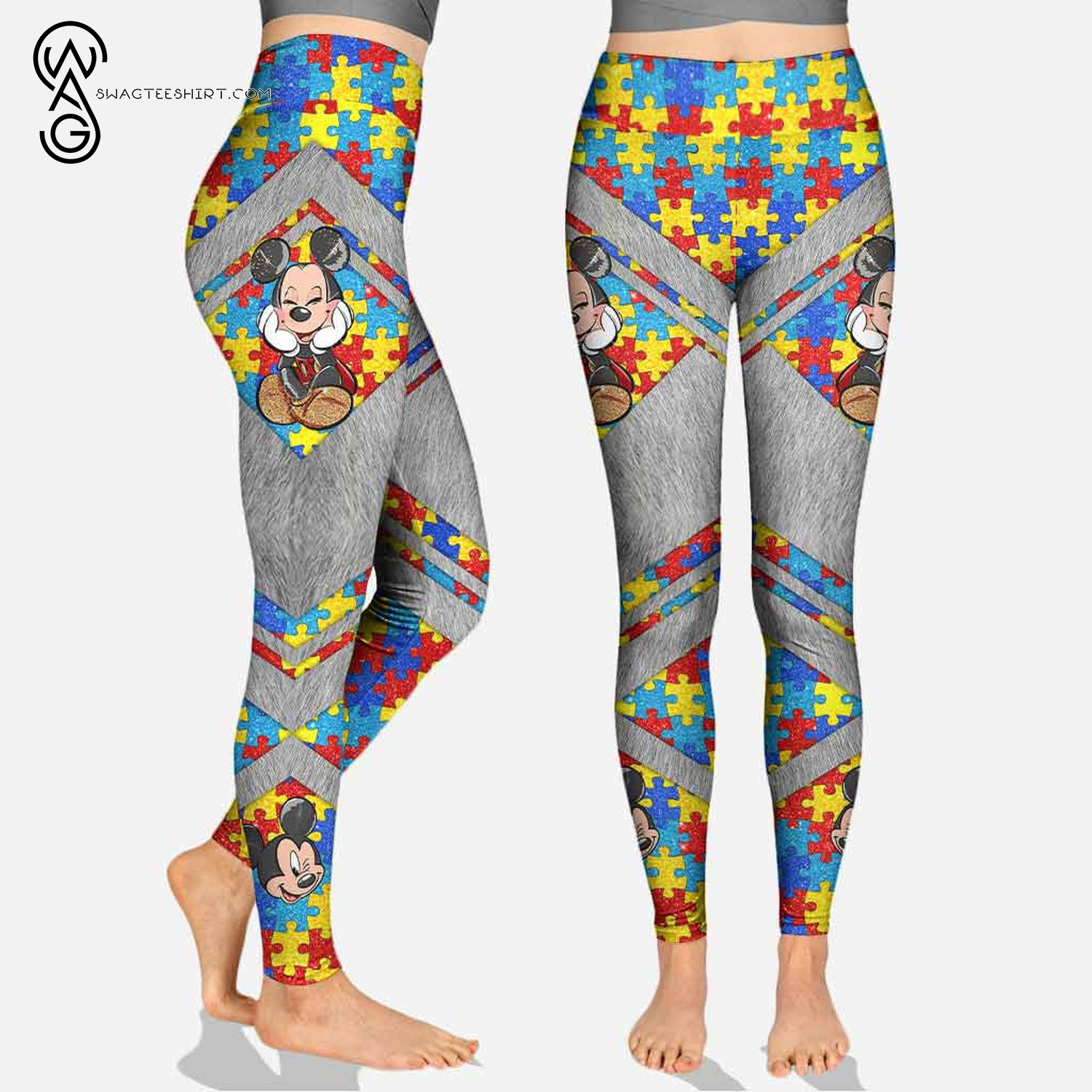 Custom Mickey Be You The World Will Adjust Autism Awareness Hoodie And Leggings Custom Mickey Be You The World Will Adjust Autism Awareness Hoodie And Leggings