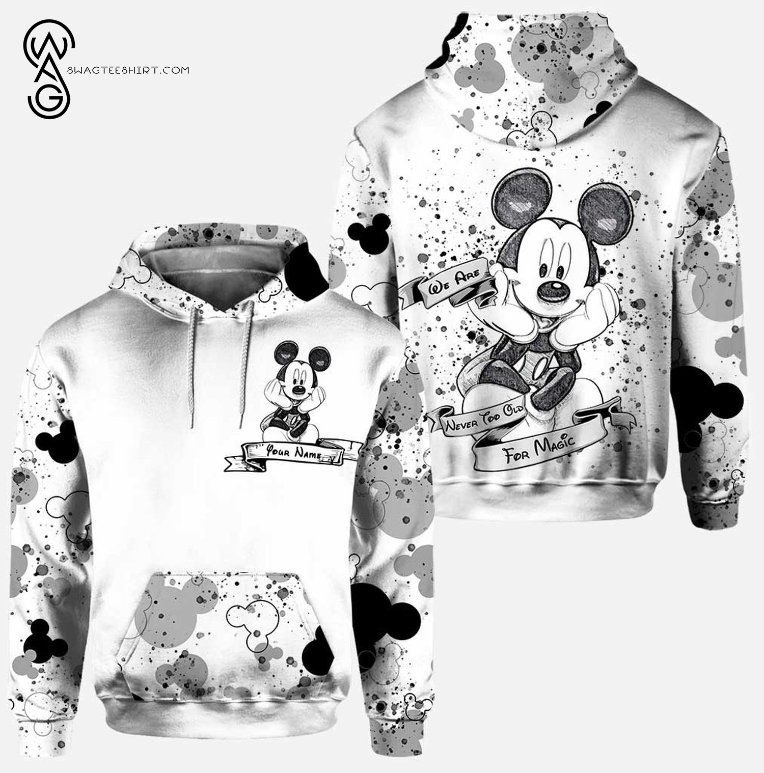 Custom-Mickey-Mouse-Drawing-Hoodie-And-Leggings-2