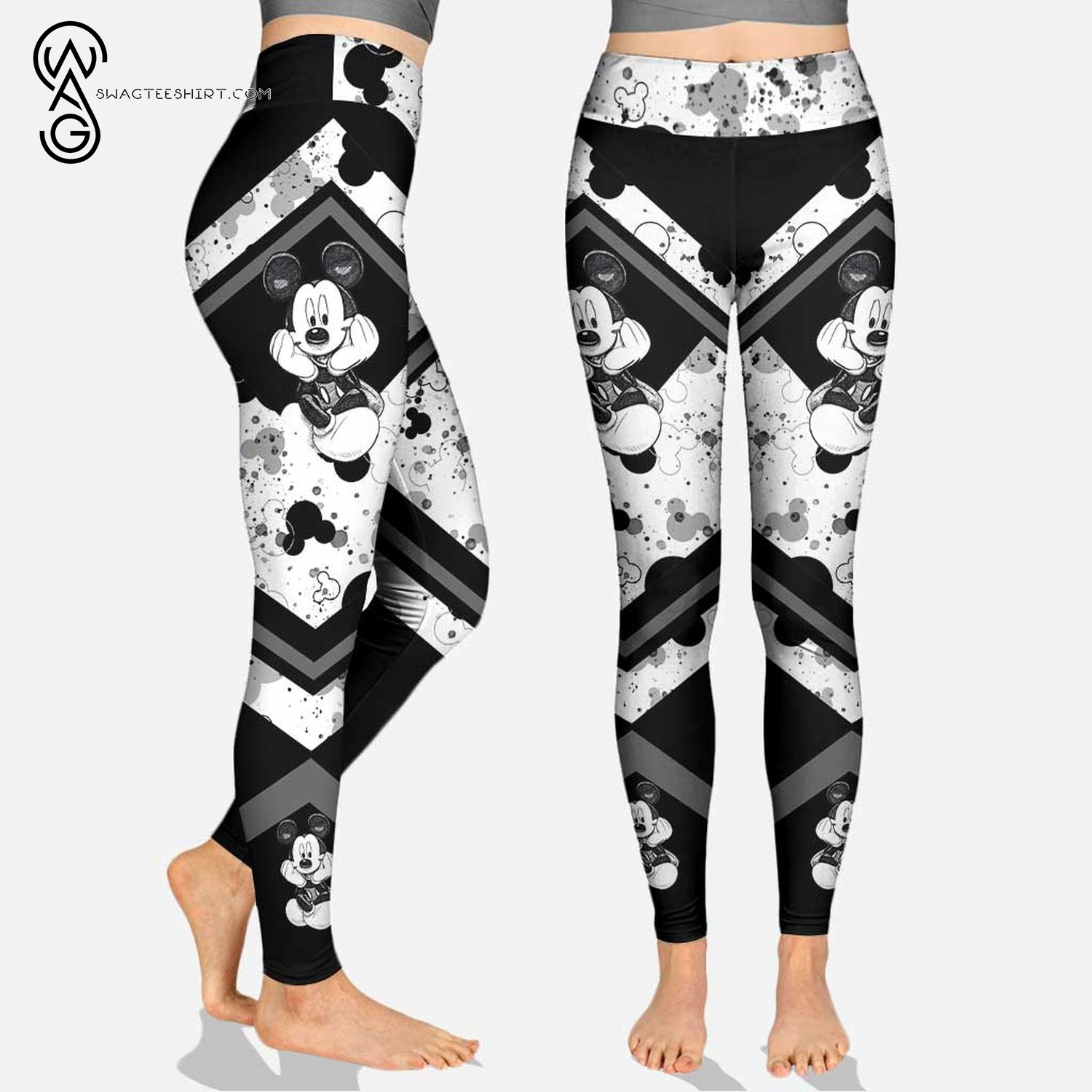 Custom Mickey Mouse Drawing Hoodie And Leggings Custom Mickey Mouse Drawing Hoodie And Leggings