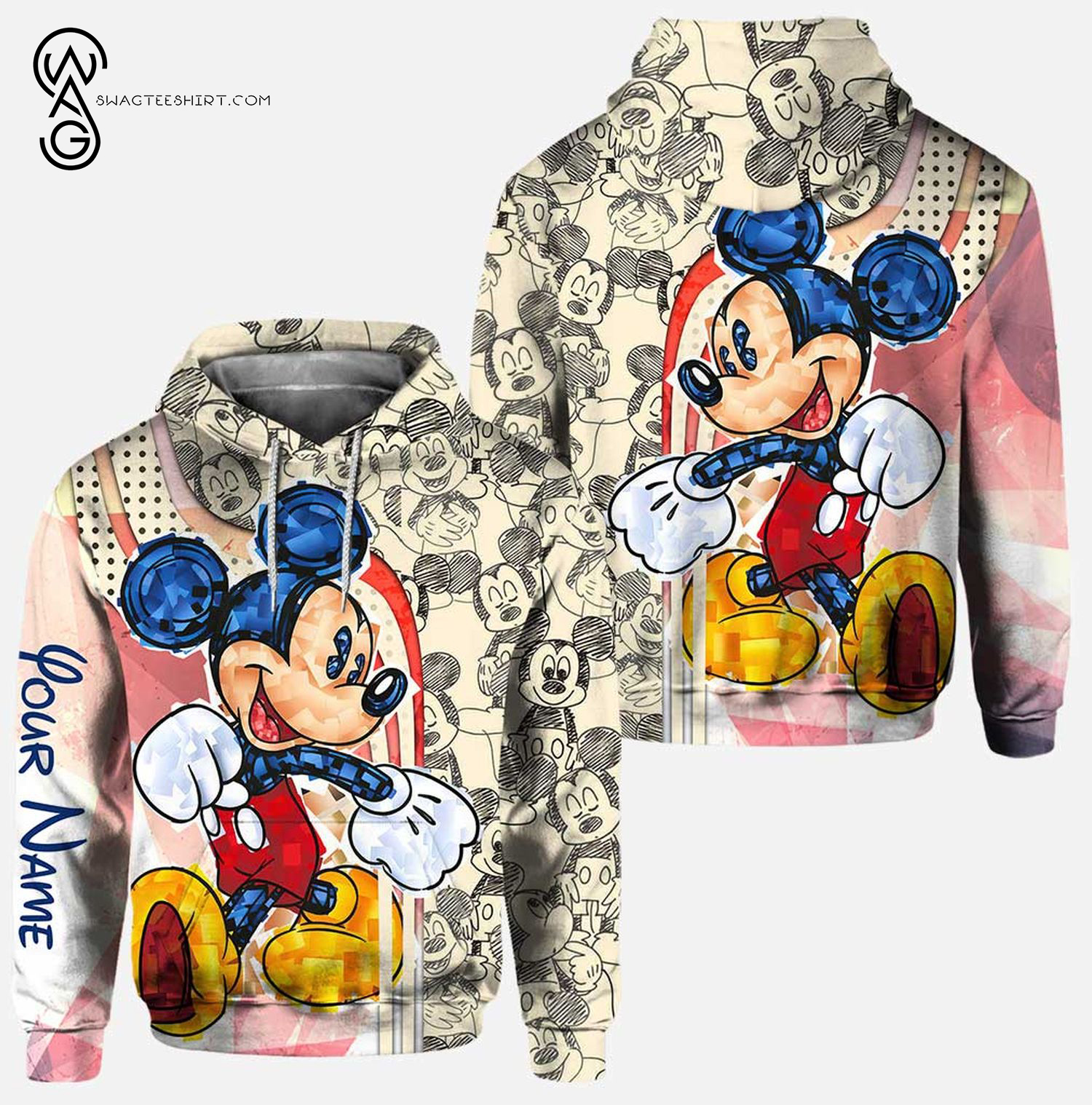 Custom-Mickey-Mouse-Painting-Hoodie-And-Leggings-2