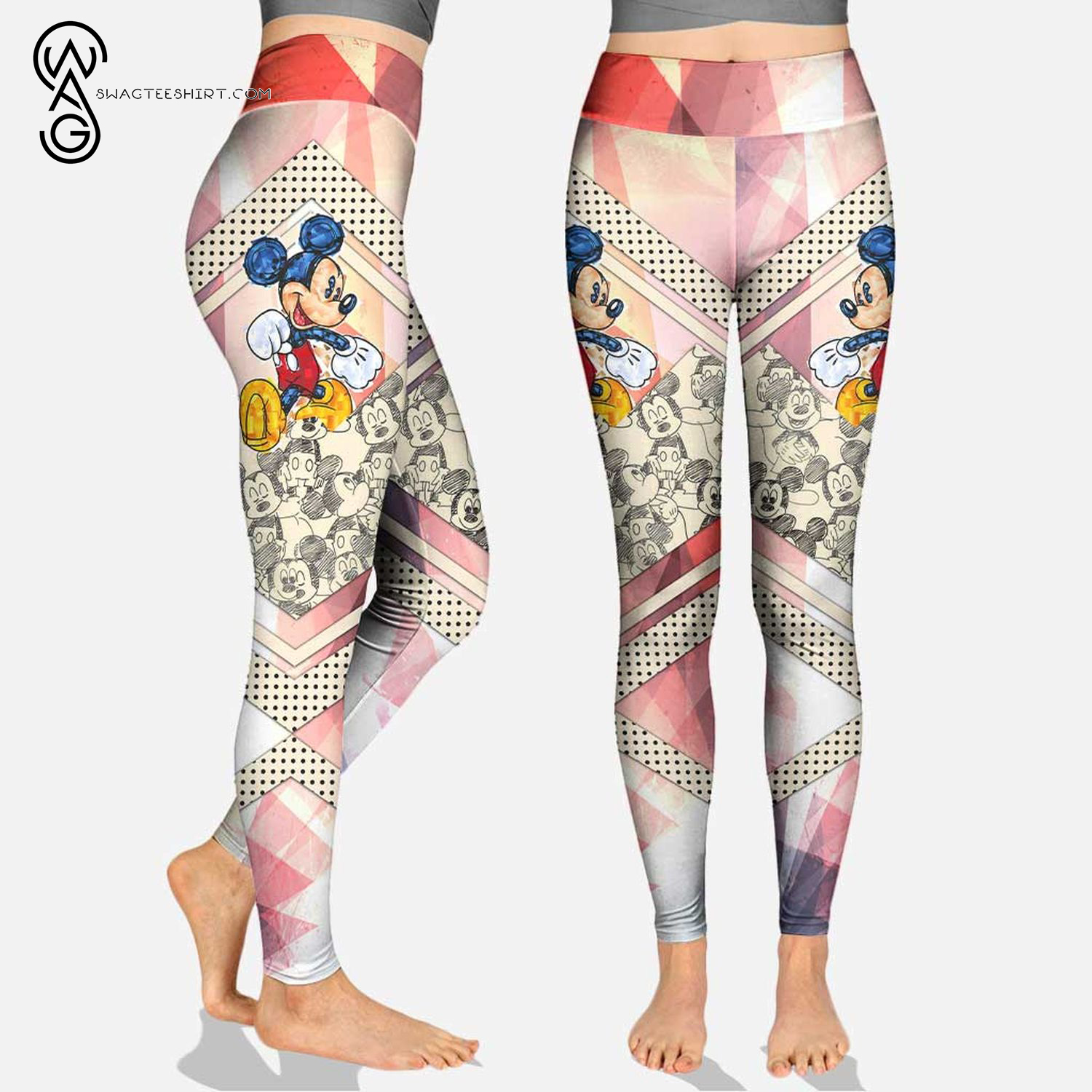 Custom Mickey Mouse Painting Hoodie And Leggings Custom Mickey Mouse Painting Hoodie And Leggings