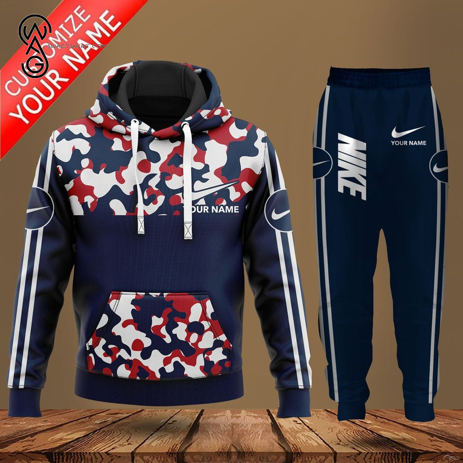 Custom Nike Camo Full Print Hoodie And Pants Custom Nike Camo Full Print Hoodie And Pants