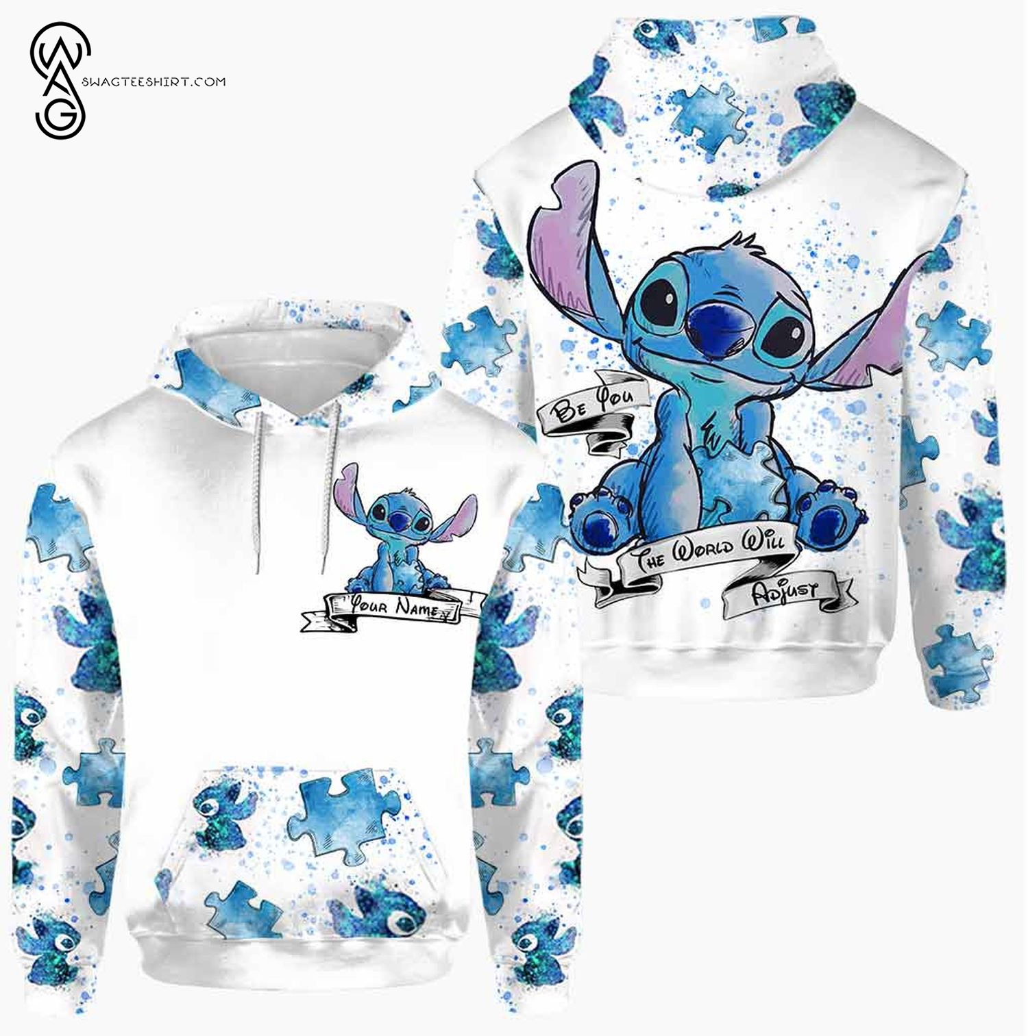 Custom Stitch Be You The World Will Adjust Autism Awareness Hoodie And Leggings Custom Stitch Be You The World Will Adjust Autism Awareness Hoodie And Leggings