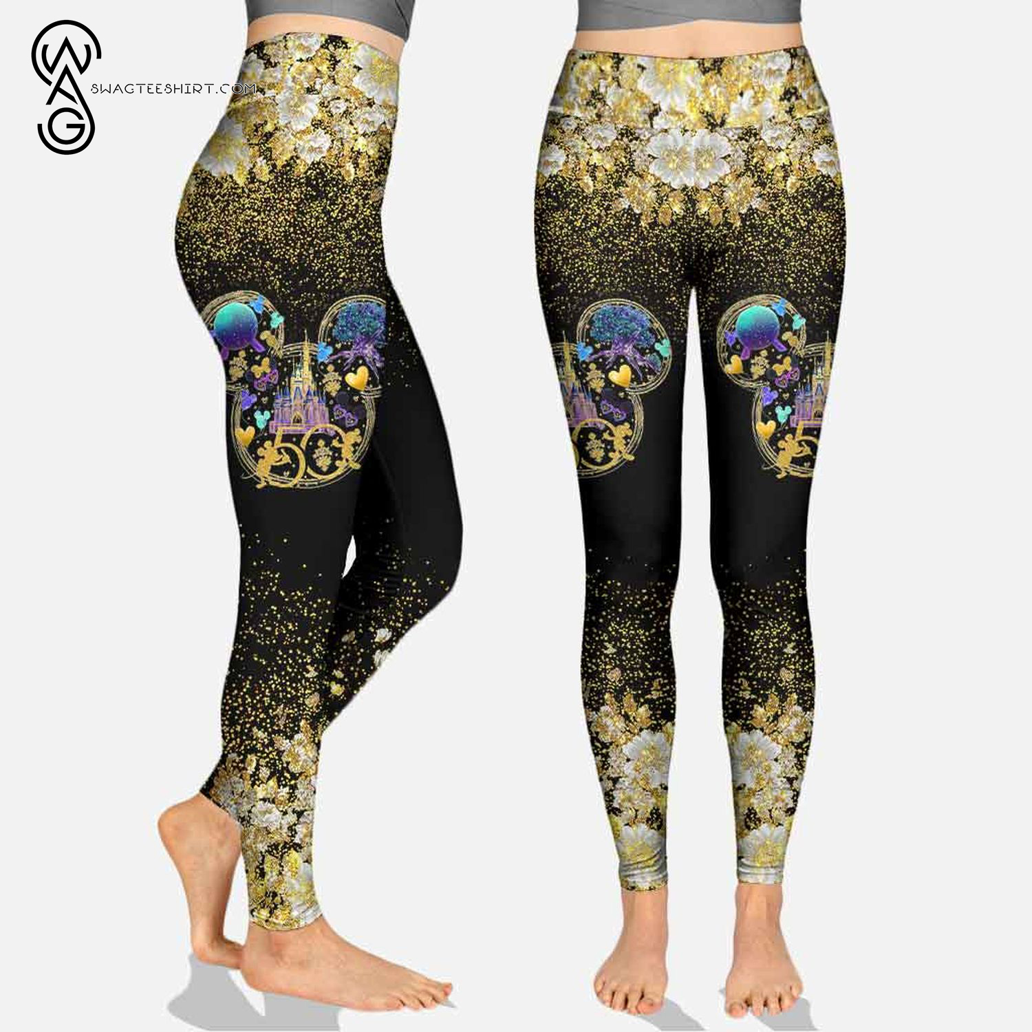 Custom The Disney Castle And Mouse Ears Hoodie And Leggings Custom The Disney Castle And Mouse Ears Hoodie And Leggings