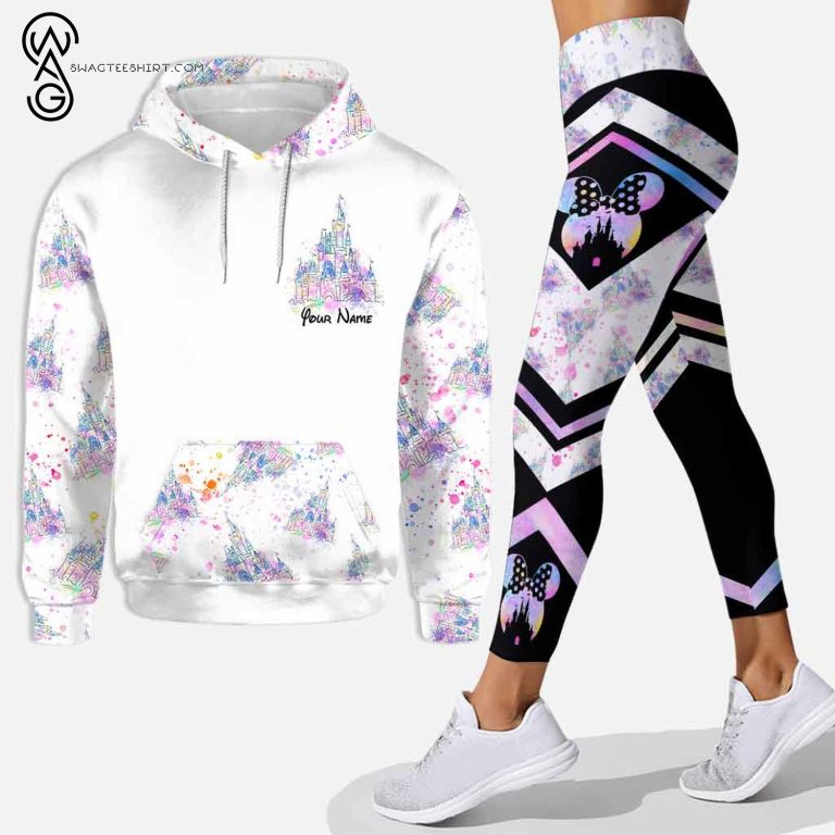Custom-The-Disney-Castle-Watercolor-Hoodie-And-Leggings-1