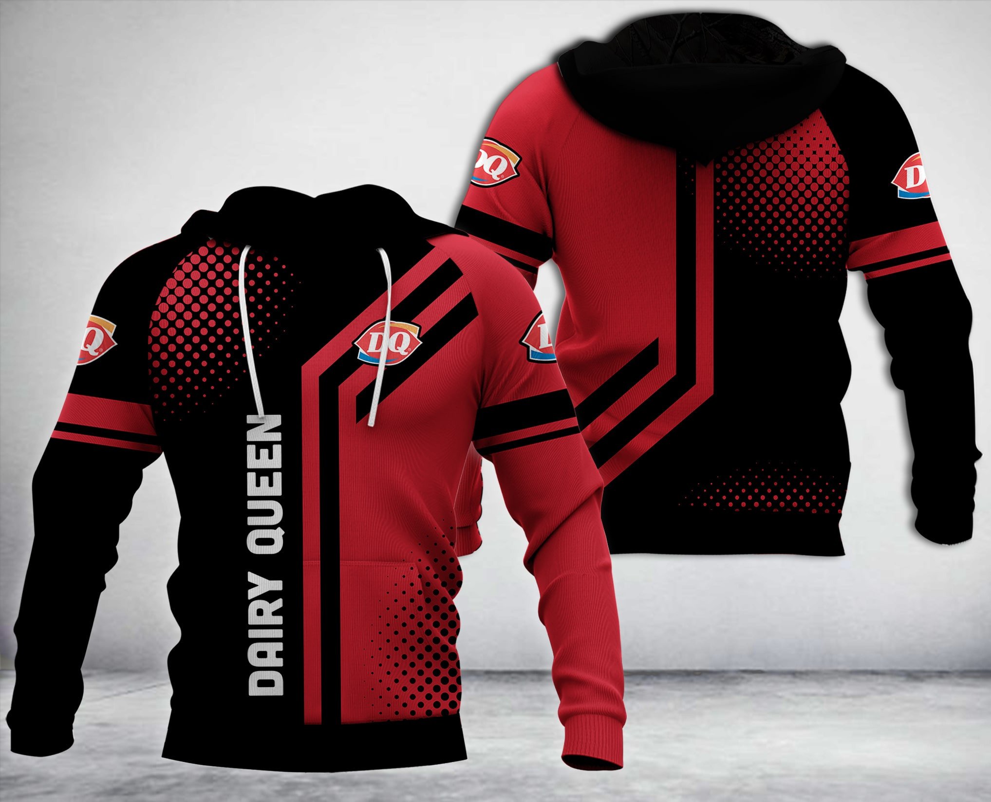 Dairy Queen Black Red 3D Hoodie Dairy Queen Black Red 3D Hoodie