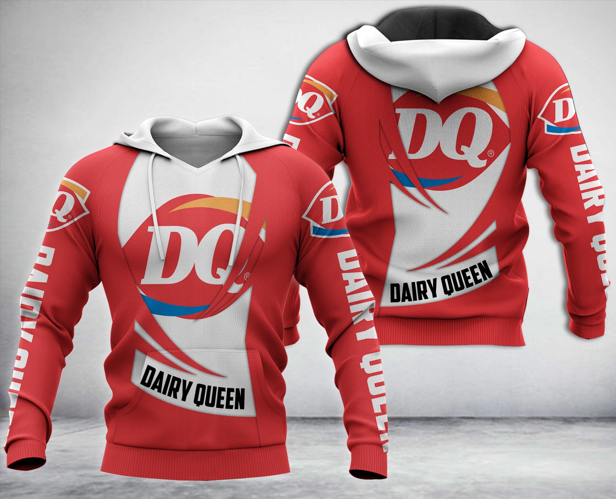 Dairy Queen Red White 3D Hoodie Dairy Queen Red White 3D Hoodie
