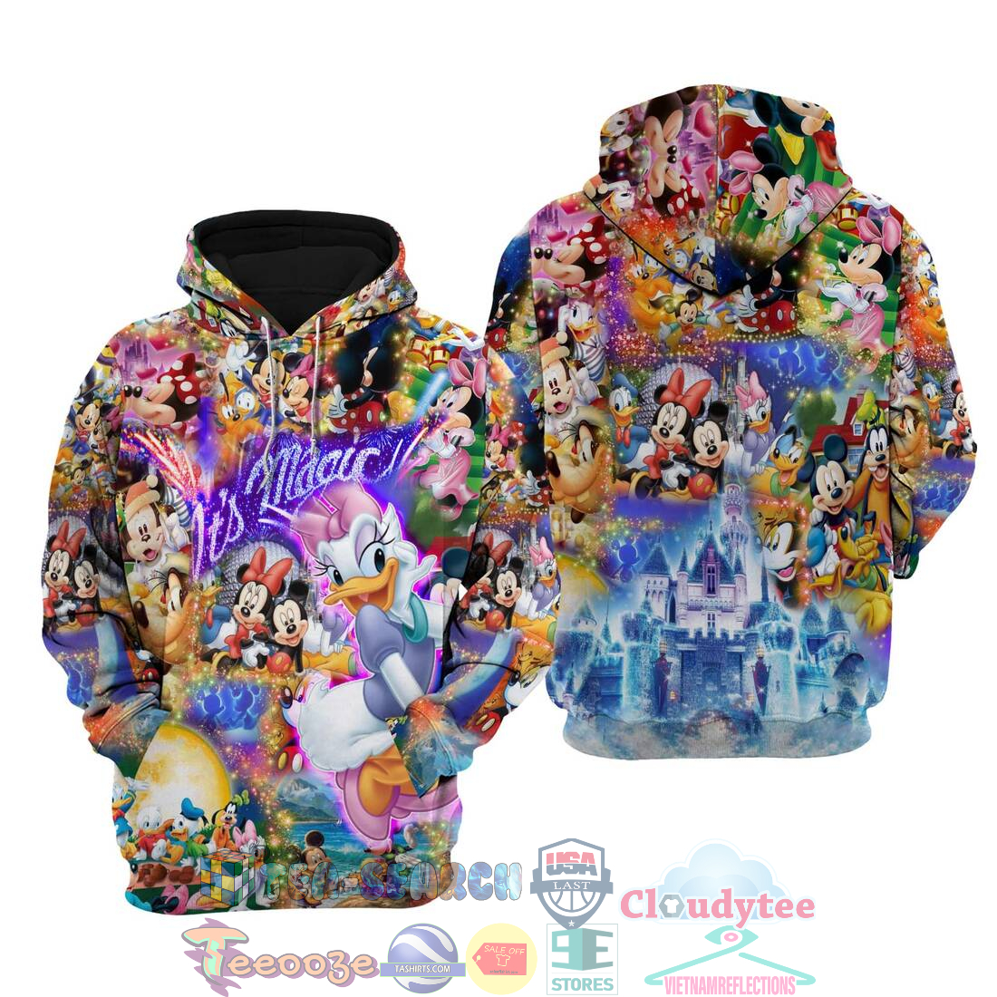 Daisy Duck Glitter Castle Disney It’S Magic Hoodie 3D Daisy Duck Glitter Castle Disney It’S Magic Hoodie 3D