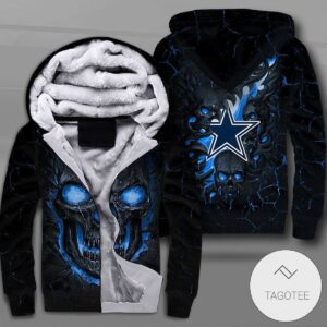 Dallas Cowboys Lava Skull Zipper Fleece Hoodie