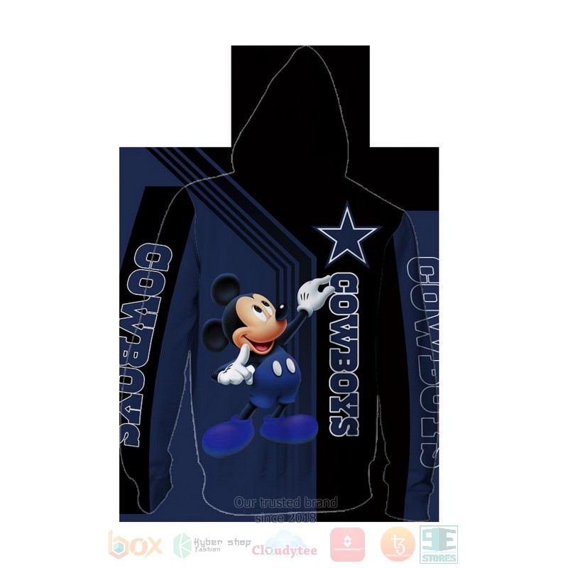 Dallas Cowboys Nfl Mickey Mouse Navy 3D Hoodie Dallas Cowboys Nfl Mickey Mouse Navy 3D Hoodie