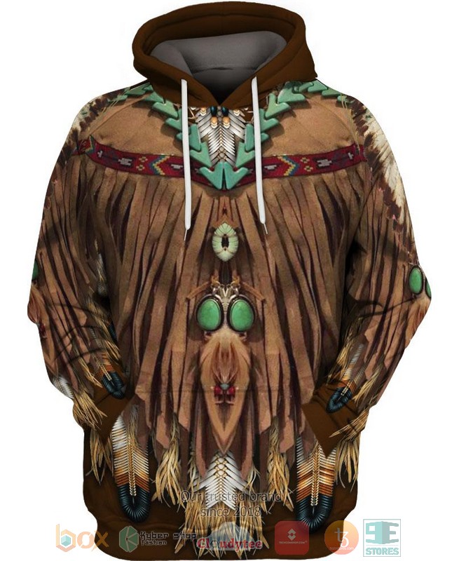 Dark-Brown-Printed-Suede-3D-Hoodie-1