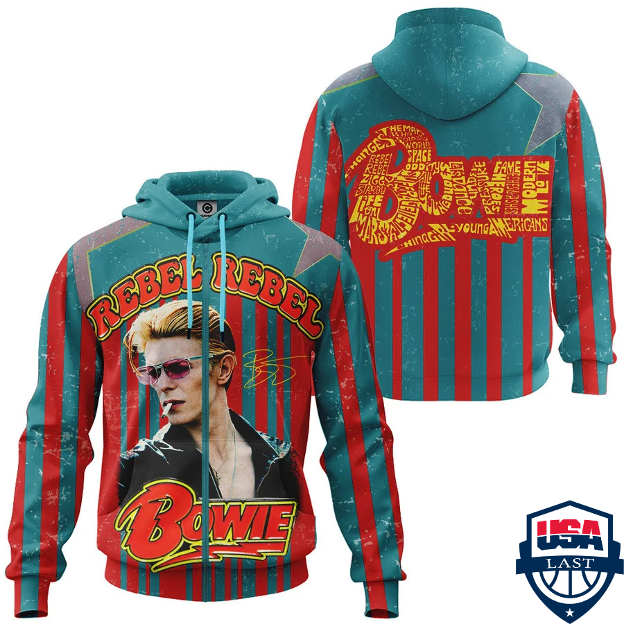 David Bowie Ver 9 3D Hoodie Apparel David Bowie Ver 9 3D Hoodie Apparel