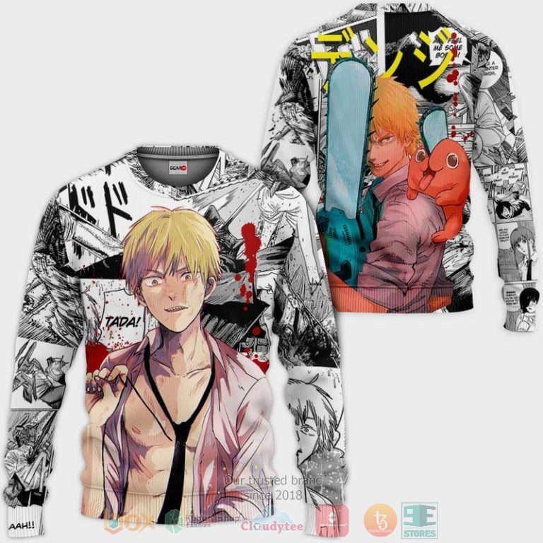 Denji-Manga-Style-Chainsaw-Man-Anime-3D-Hoodie-Bomber-Jacket-2