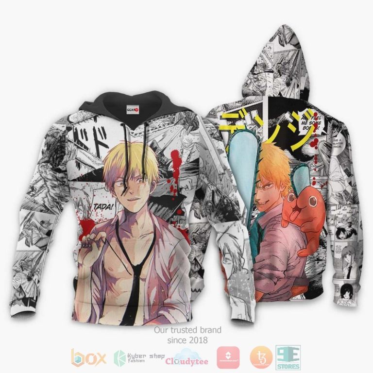 Denji-Manga-Style-Chainsaw-Man-Anime-3D-Hoodie-Bomber-Jacket-3