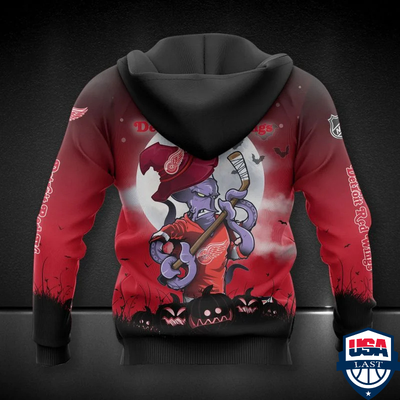 Detroit Red Wings Nhl Haloween All Over Printed Hoodie Detroit Red Wings Nhl Haloween All Over Printed Hoodie