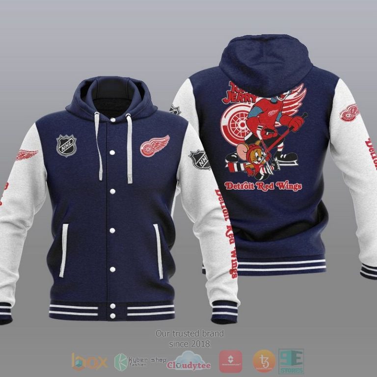 Detroit-Red-Wings-Nhl-Tom-And-Jerry-Baseball-Hoodie-Jacket-3