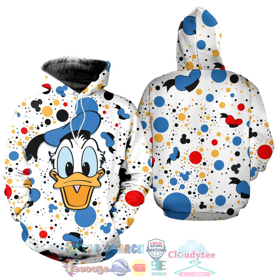 Donald Duck Polkadot Pattern Disney Hoodie 3D Donald Duck Polkadot Pattern Disney Hoodie 3D