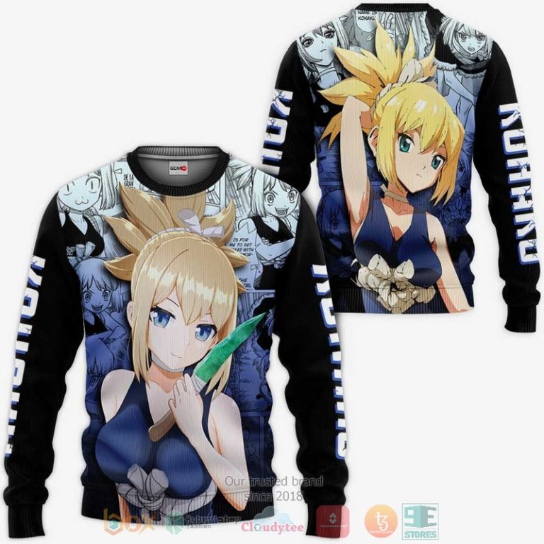 Dr-Stone-Kohaku-Anime-3D-Hoodie-Bomber-Jacket-2