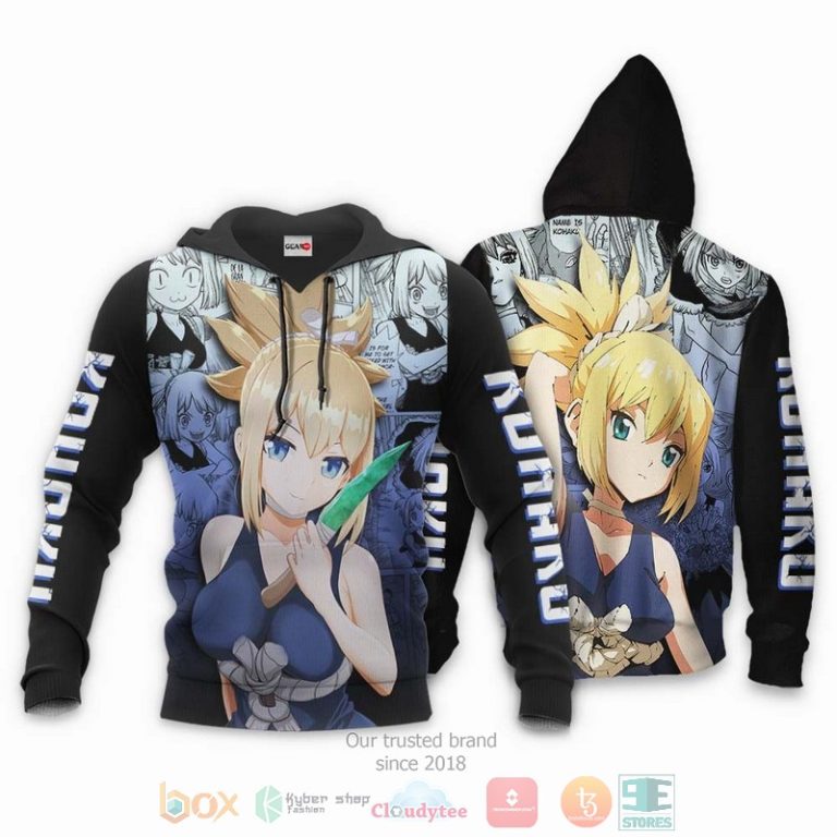 Dr-Stone-Kohaku-Anime-3D-Hoodie-Bomber-Jacket-3
