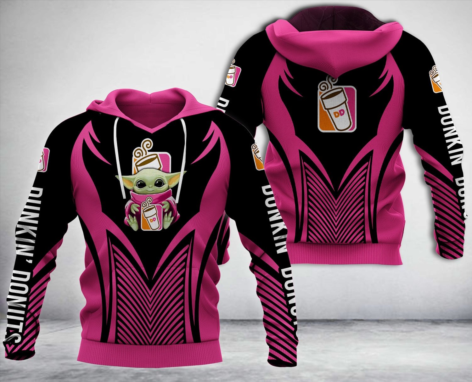 Dunkin’ Donuts Baby Yoda 3D Hoodie Dunkin’ Donuts Baby Yoda 3D Hoodie