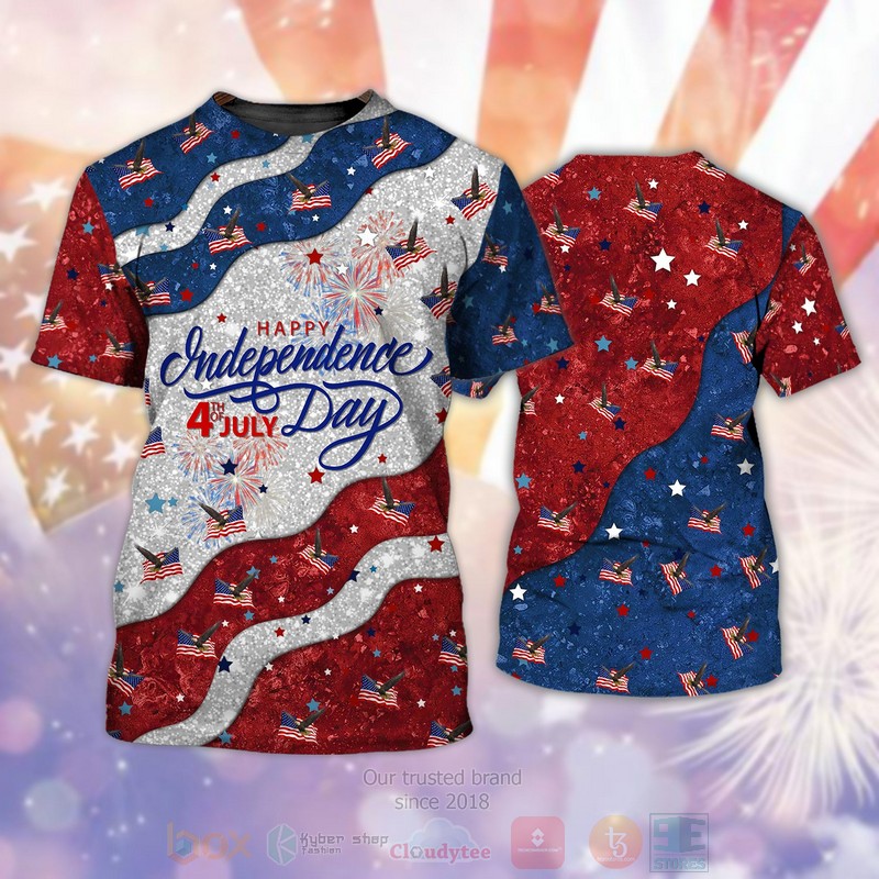 Eagle American Independence Day Is Coming Red-Blue 3D Hoodie Eagle American Independence Day Is Coming Red-Blue 3D Hoodie