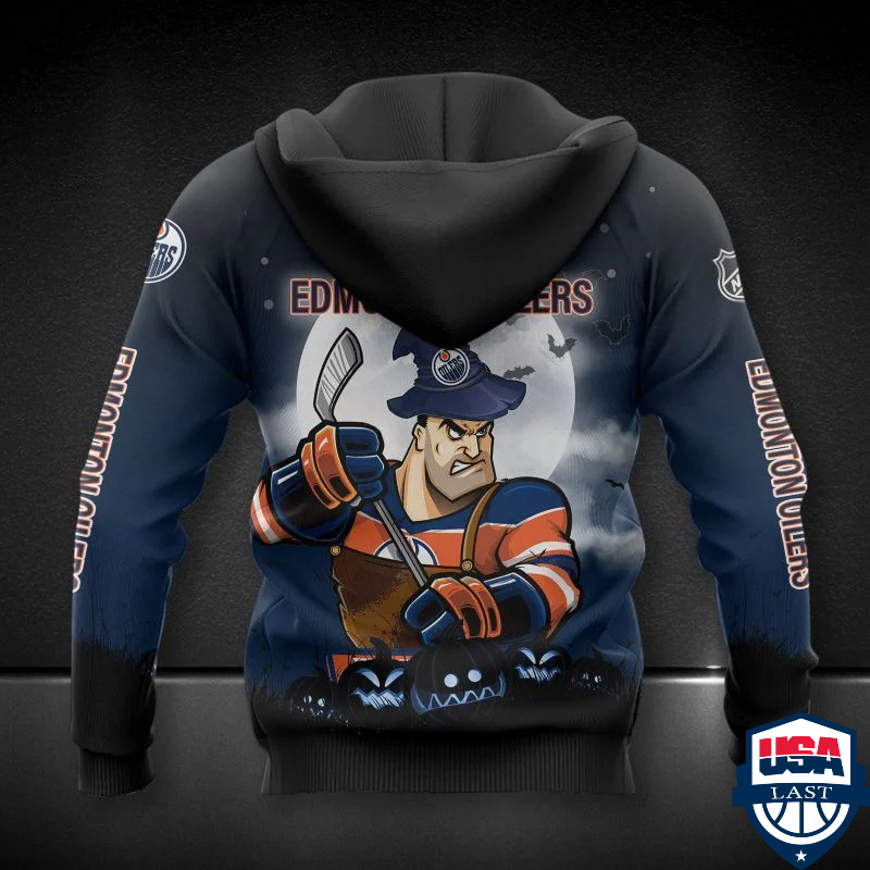 Edmonton Oilers Nhl Haloween All Over Printed Hoodie Edmonton Oilers Nhl Haloween All Over Printed Hoodie