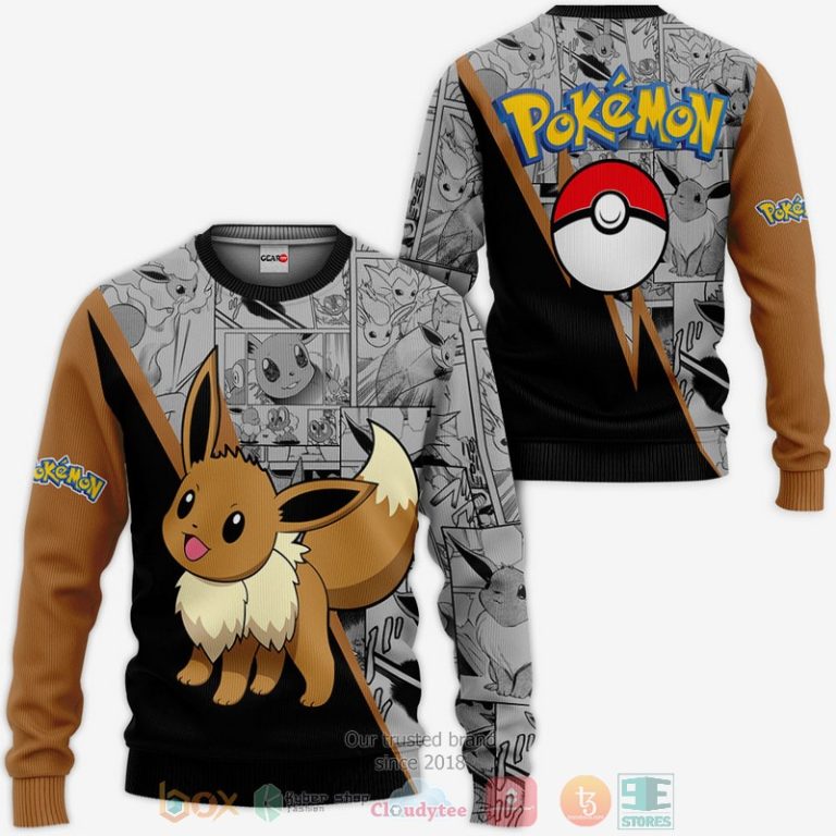 Eevee-Anime-Pokemon-Mix-Manga-3D-Hoodie-Bomber-Jacket-2