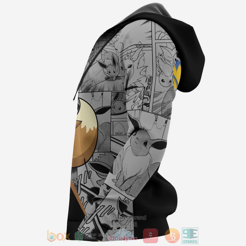 Eevee Anime Pokemon Mix Manga 3D Hoodie Eevee Anime Pokemon Mix Manga 3D Hoodie