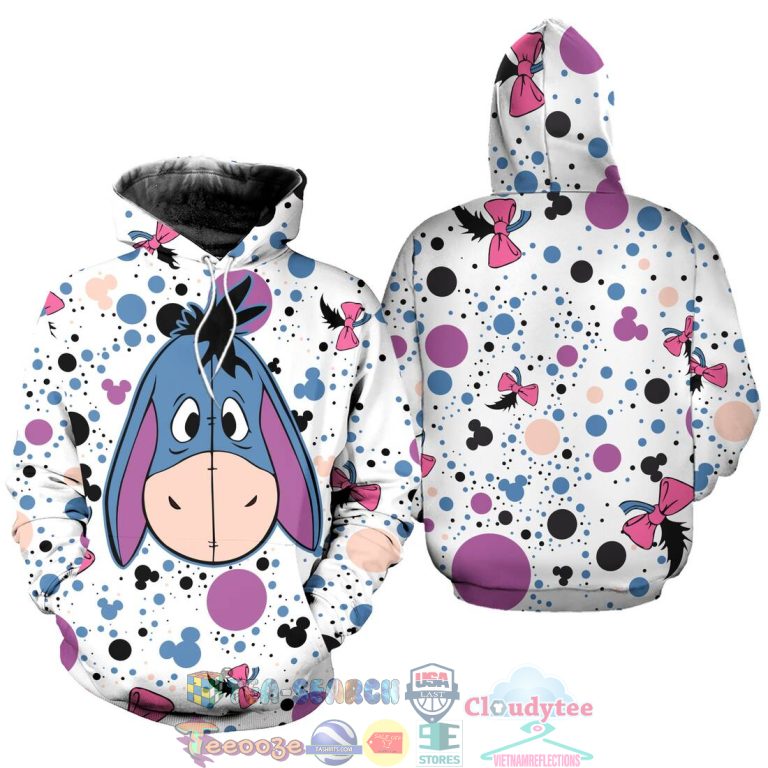 Eeyore-Donkey-Polkadot-Pattern-Disney-Hoodie-3D-1