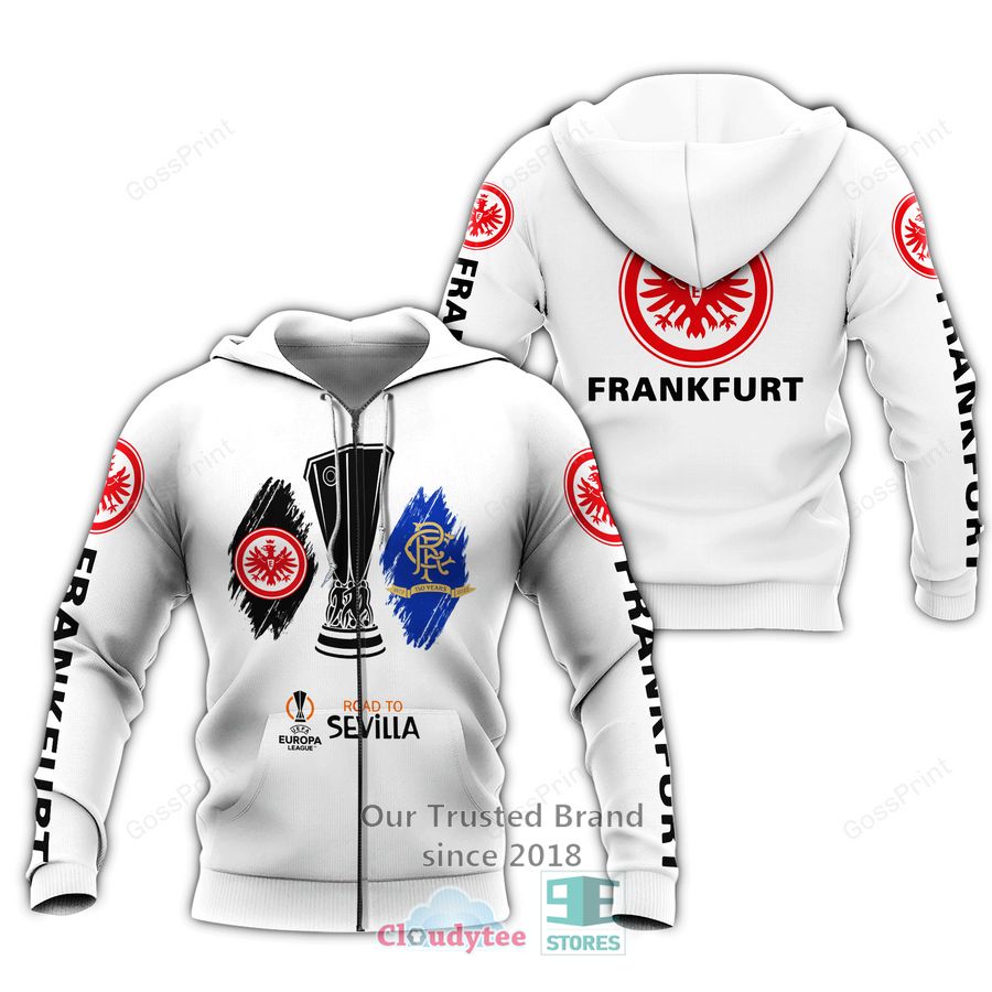 Eintracht Frankfurt Road To Sevilla 3D Hoodie Eintracht Frankfurt Road To Sevilla 3D Hoodie