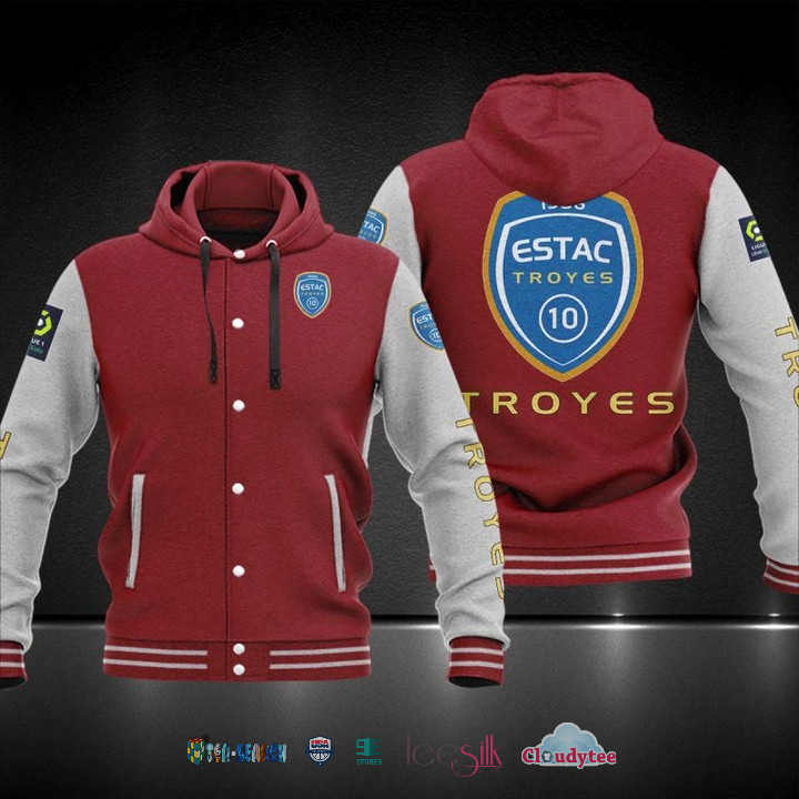 Estac Troyes Baseball Hoodie Jacket Estac Troyes Baseball Hoodie Jacket