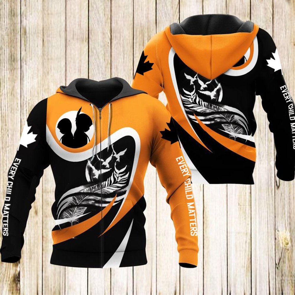 Every Child Matters Indigenous Canada Merchandise 3D Zip Hoodie Every Child Matters Indigenous Canada Merchandise 3D Zip Hoodie