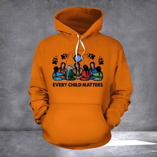 Every Child Matters Orange 3D Over Printed Hoodie Every Child Matters Orange 3D Over Printed Hoodie