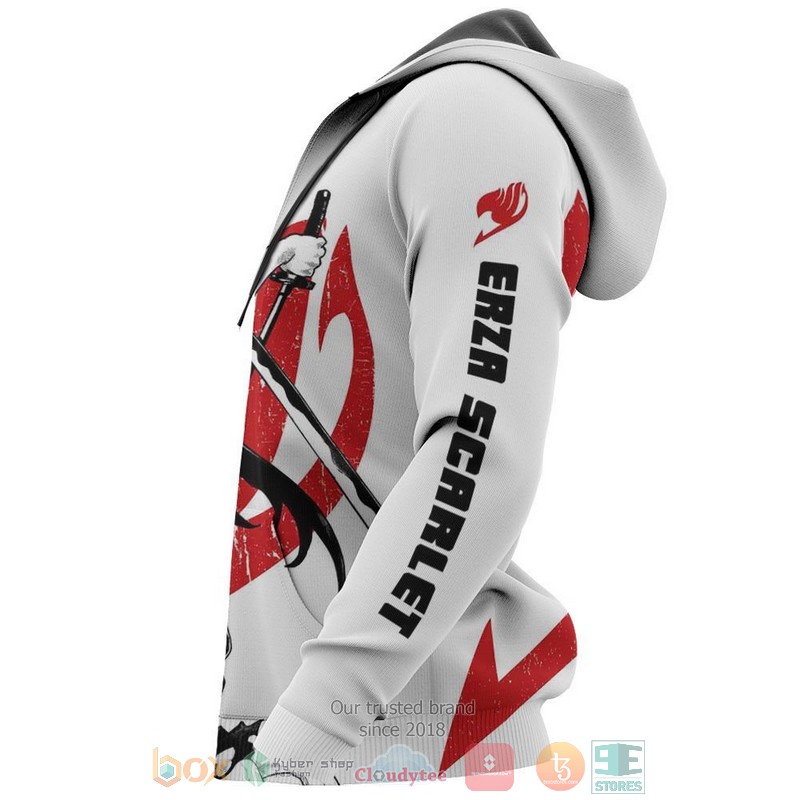 Fairy Tail Erza Scarlet Silhouette Anime 3D Hoodie Fairy Tail Erza Scarlet Silhouette Anime 3D Hoodie